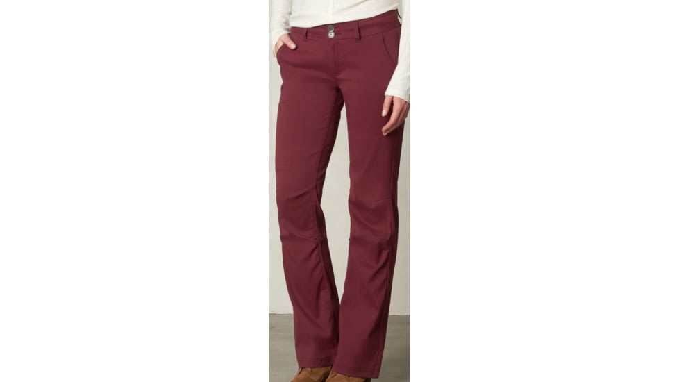 prAna Halle Pant - Women's-Burgundy-Short Inseam-8