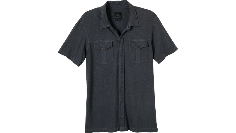 prAna Hayes Button Down Shirt - Men's-Coal-Small