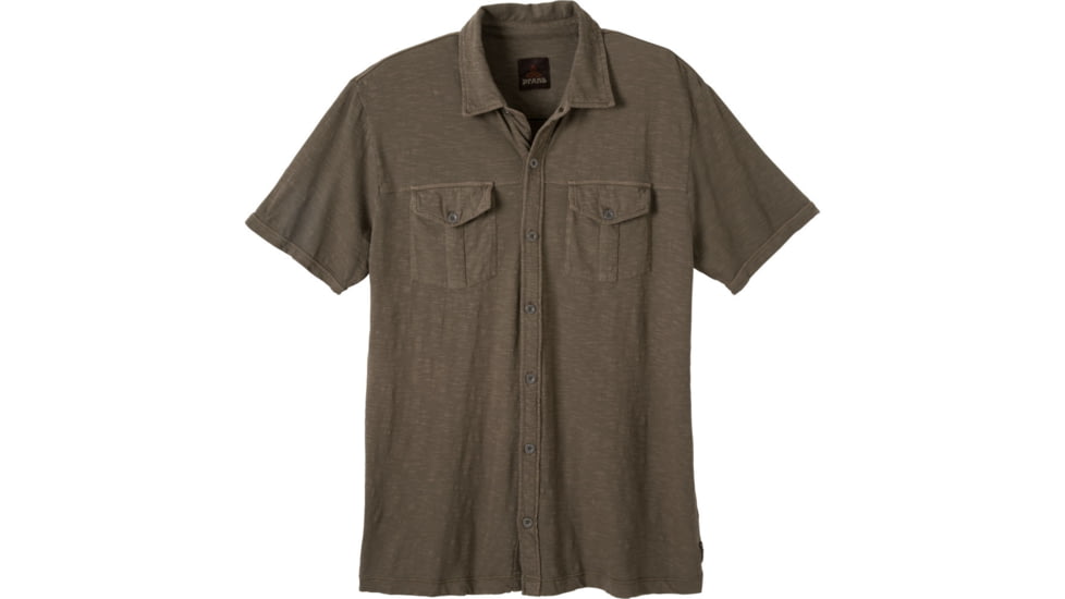 prAna Hayes Button Down Shirt - Men's-Mud-Small
