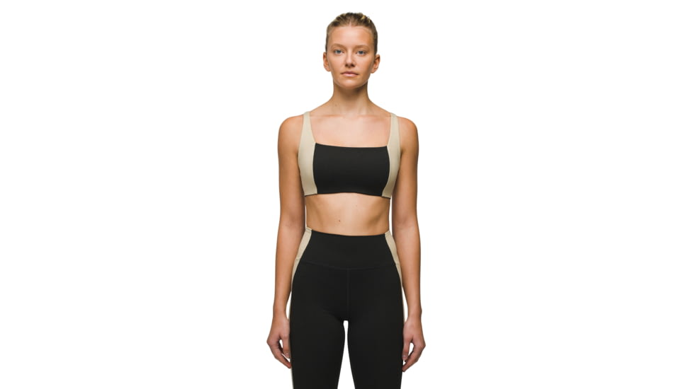 prAna Heavana Hot Spell Bra - Womens, Black / Cliffside Heather, XL, 2066821-003-XL