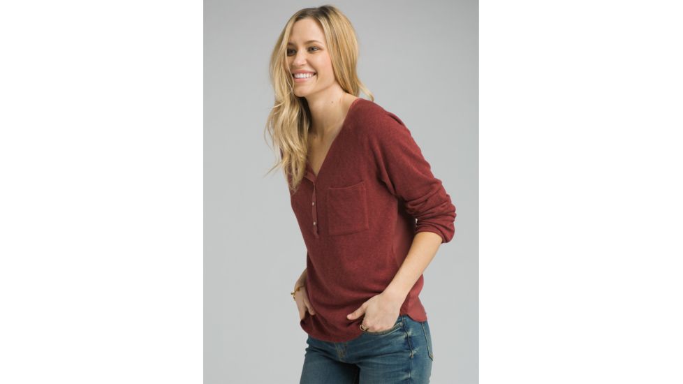 prAna Hensley Long Sleeve T-Shirt - Women's, Mulled Wine, XSmall, W23180532-MUWI-XS