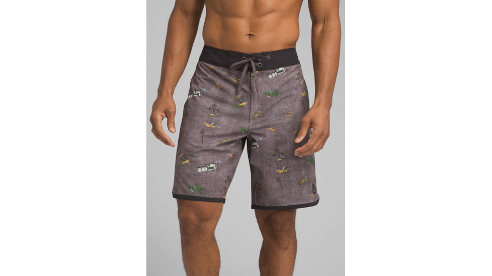 prAna High Seas Boardshort, Granite Big Island, 28 Waist, M3HSEA116 -078-28