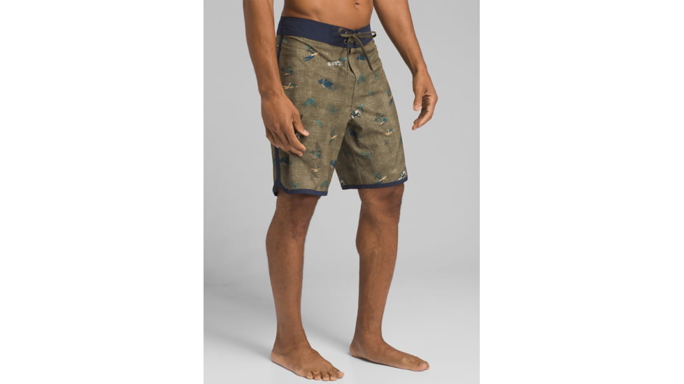 prAna High Seas Boardshort, Green Big Island, 28 Waist, M3HSEA116 -373-28