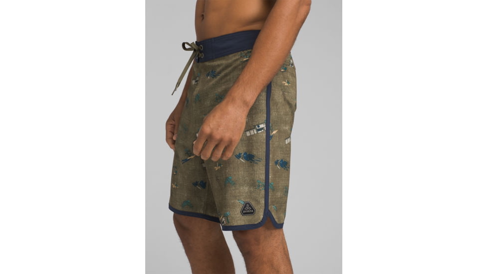 prAna High Seas Boardshort, Green Big Island, 28 Waist, M3HSEA116 -373-28