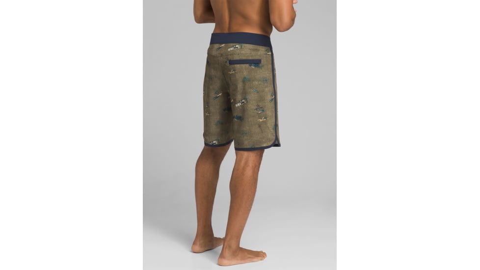 prAna High Seas Boardshort, Green Big Island, 28 Waist, M3HSEA116 -373-28