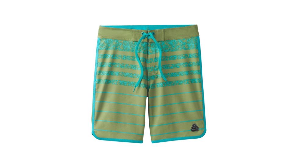 prAna High Seas Short Mens, Green Field Stripe, 34, M3HSEA116-GRFX-34