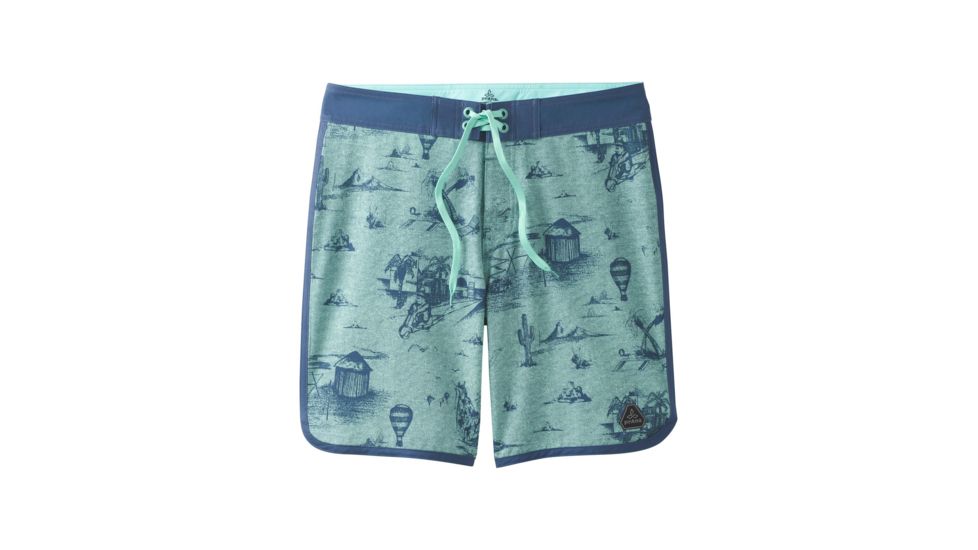 prAna High Seas Short Mens, Green Island Punch, 32, M3HSEA116-GNIP-32