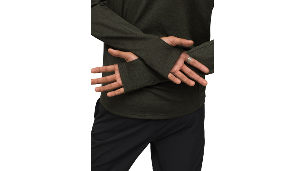 prAna Ice Flow Half Zip - Mens, Evergreen Heather, Large, 1973871-301-L
