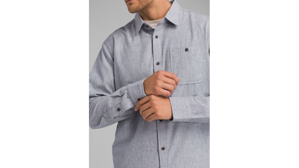 prAna Jaffra Long Sleeve Shirt, Nautical, XXLarge, M21191481 -419-XXL