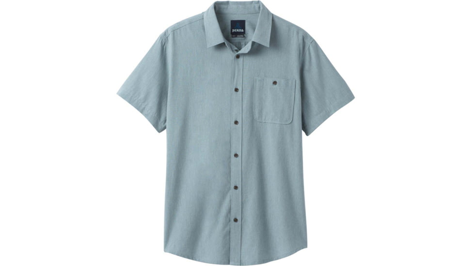 prAna Jaffra Short Sleeve Shirt - Mens, Breeze, Medium, M11191528-BREZ-M
