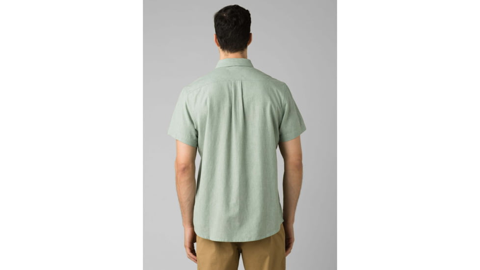 prAna Jaffra Short Sleeve Shirt - Mens, Canopy, Large, M11191528-CANO-L