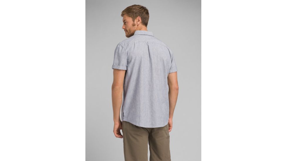 prAna Jaffra Short Sleeve Shirt - Mens, Nautical, Small, M11191528 -419-S