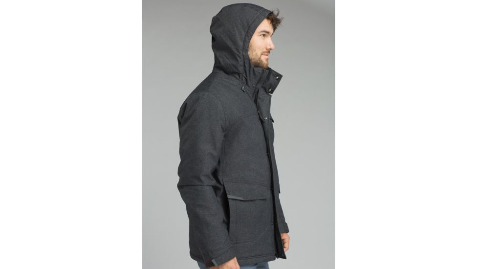 prAna Jonas Parka - Men's, Black Heather, Large, M23180529-BKHT-L