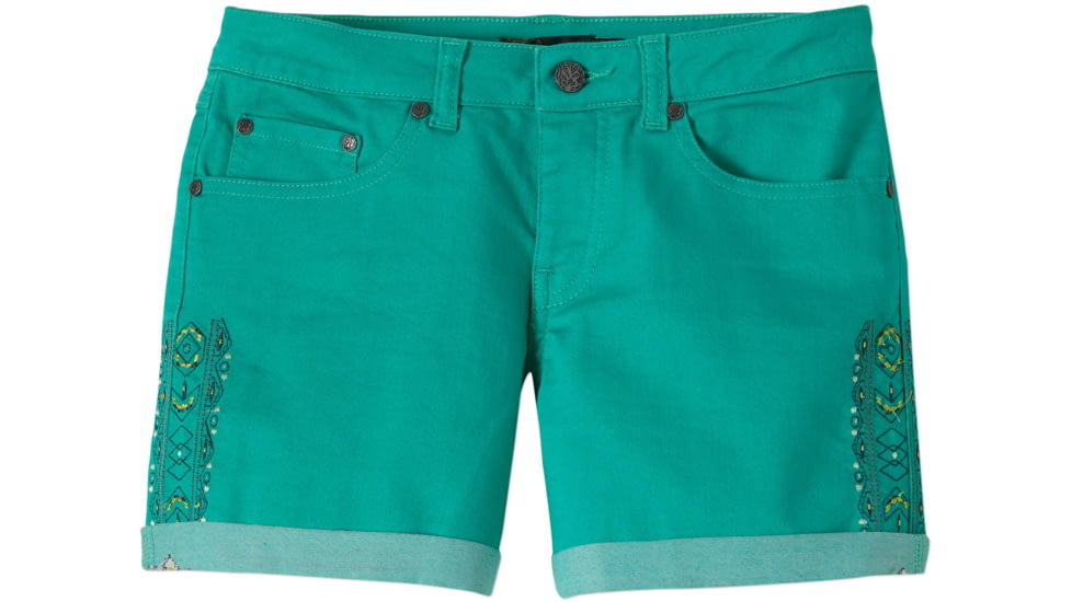 prAna Kara Short - Women's -Cool Green Aztec-6