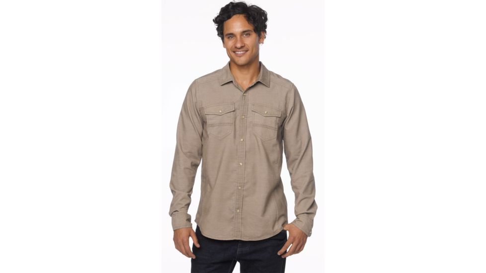 prAna Kellan Slim Shirt - Men's-Dark Khaki-Medium