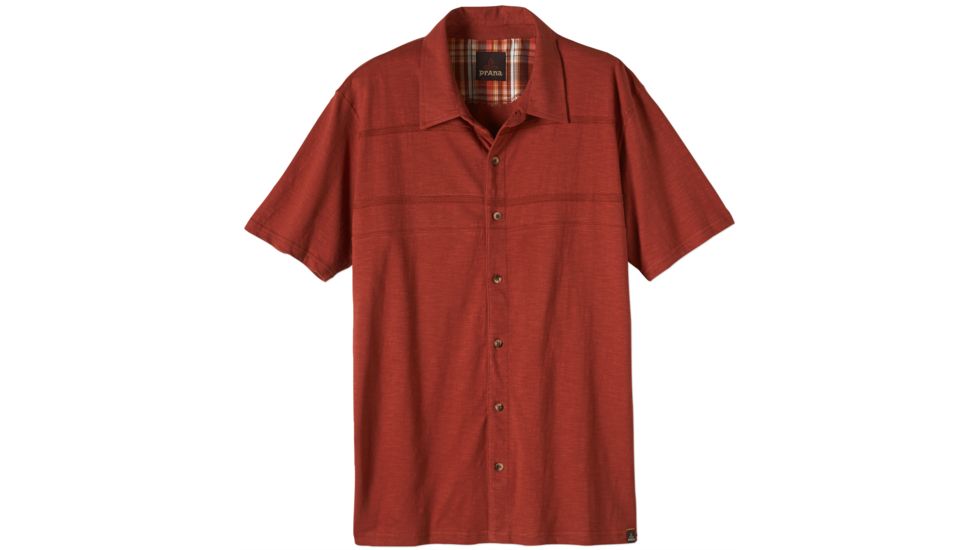 Keylyn Button Front Shirt - Mens -Henna-Small