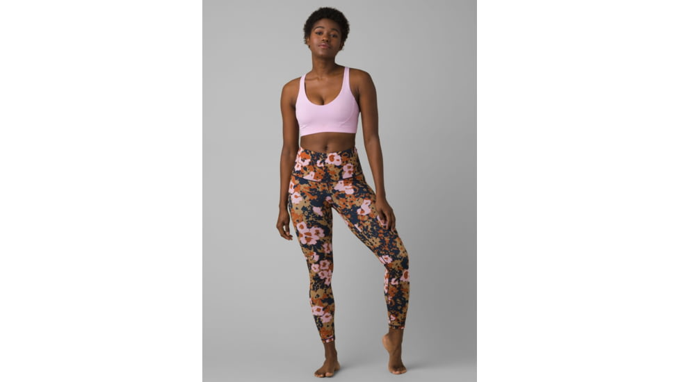 prAna Kimble Printed 7/8 Legging Pants, Nordic Pink Wildflower, Small, 1962541-650-RG-S