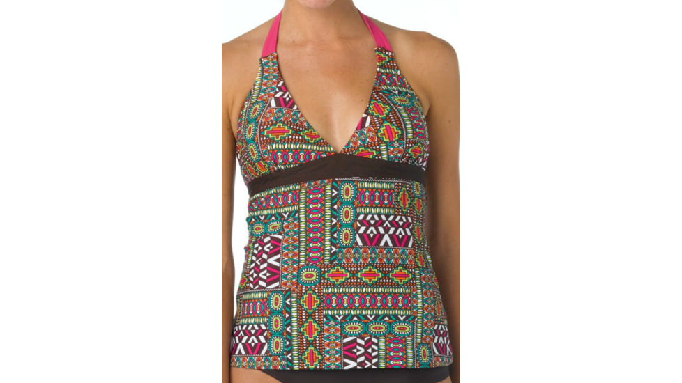 prAna Lahari Tankini Top - Women's-Espresso Patchwork-X-Small