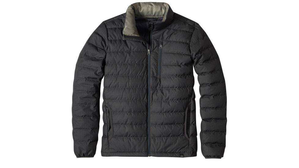prAna Lasser Collared Down Jacket - Men's-Charcoal-Small