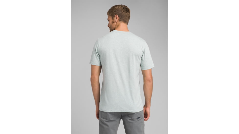 prAna Later Alligator Short Sleeve T-Shirt, Agave Heather, XLarge, M11191521 -778-XL