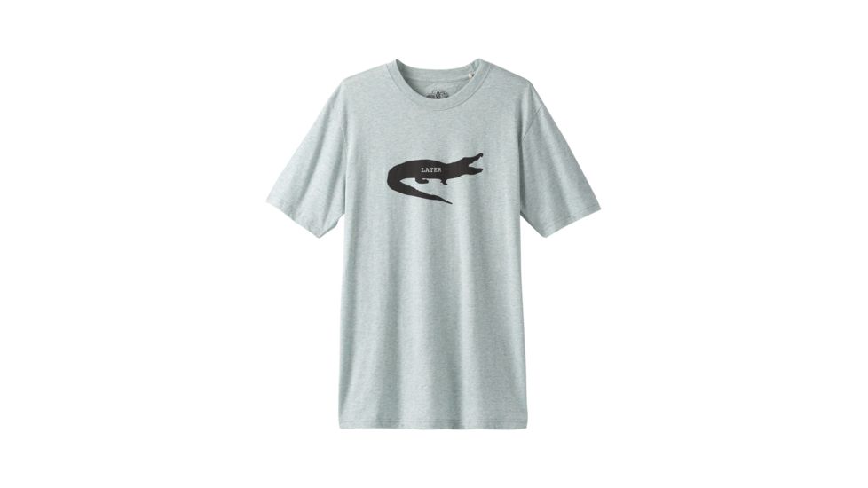 prAna Later Alligator Short Sleeve T-Shirt, Agave Heather, XLarge, M11191521 -778-XL