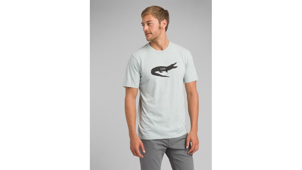 prAna Later Alligator Short Sleeve T-Shirt - Mens, Agave Heather, Large, M11191521 -778-L