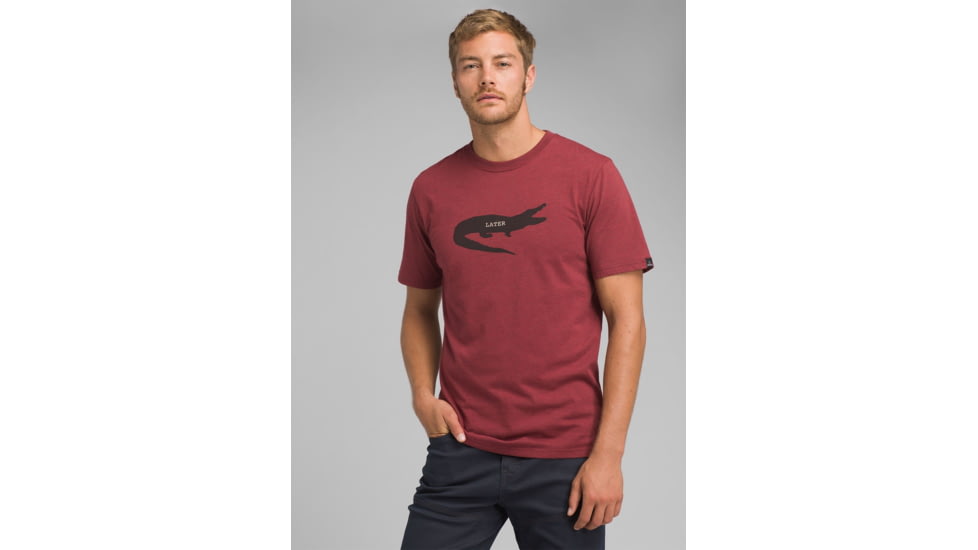 prAna Later Alligator Short Sleeve T-Shirt, Rusted Roof Heather, XLarge, M11191521 -612-XL