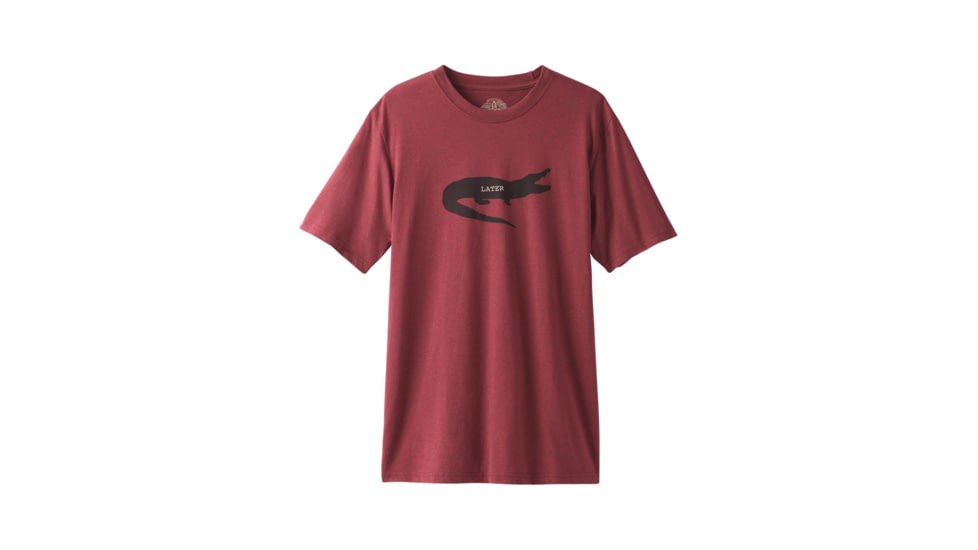 prAna Later Alligator Short Sleeve T-Shirt, Rusted Roof Heather, XLarge, M11191521 -612-XL