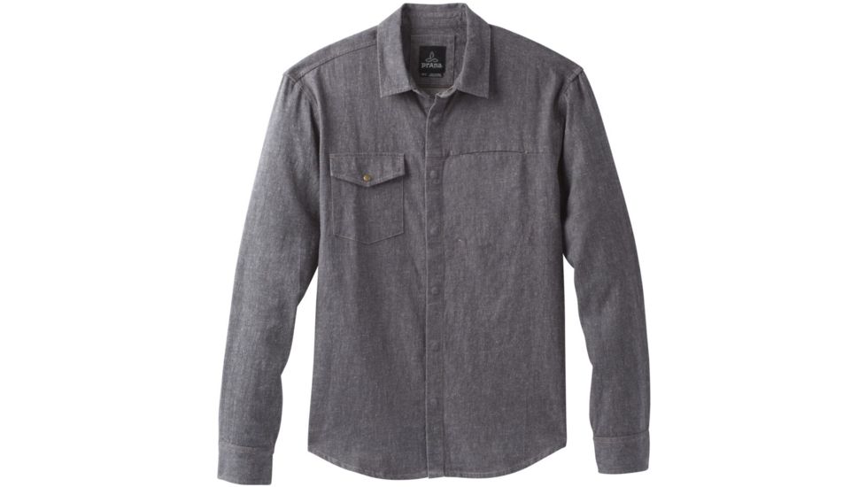 prAna Lenny Overshirt - Mens, Gravel, Small, M21191485-GRA-S