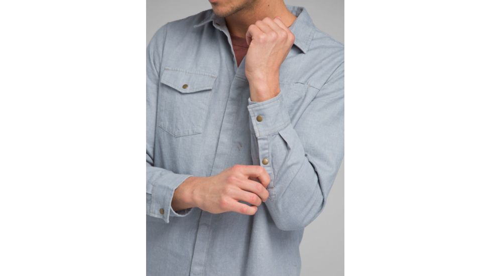 prAna Lenny Overshirt - Mens, Vintage Blue, Extra Large, M21191485-VIBL-XL