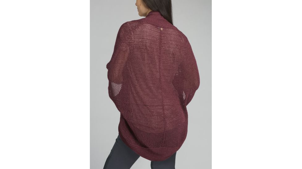 prAna Lima Cardigan - Womens, Black Cherry Heather, Small, W13180529-BXHT-S