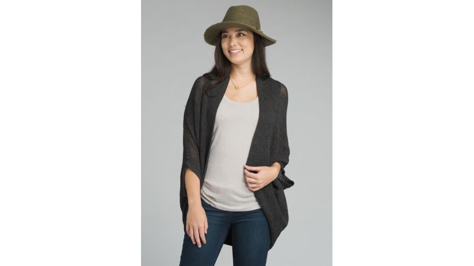 prAna Lima Cardigan - Women's, Charcoal Heather, Medium, W13180529-CCHT-M
