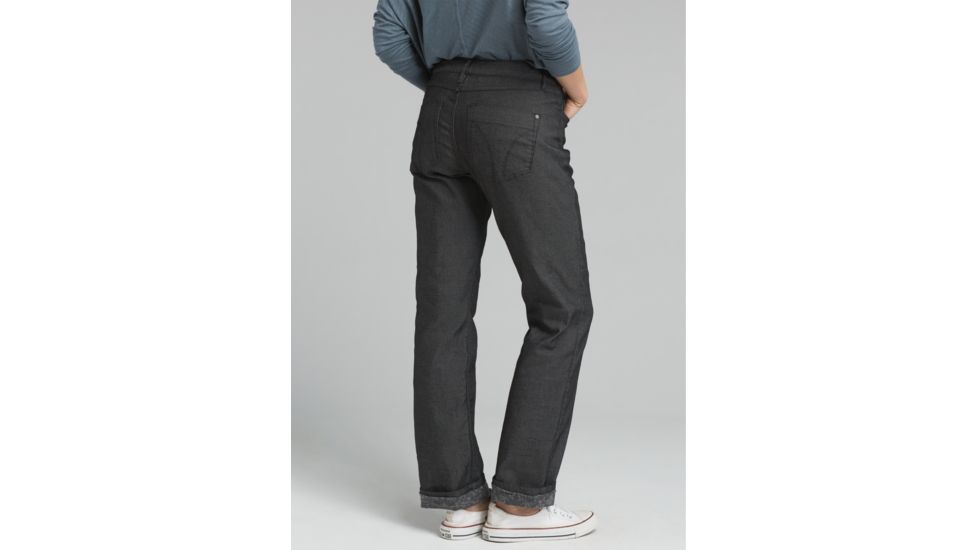 prAna Lined Boyfriend Jean - Womens, Black, 8, W43180630-BLK-8