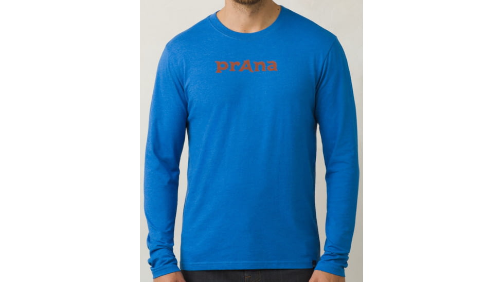 prAna Logo Long Sleeve Shirt - Men's, Classic Blue, Small, M2LOGO316-CLBL-S