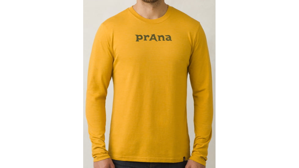 prAna Logo Long Sleeve Shirt - Men's, Marigold, X-Large, M2LOGO316-MGD-XL