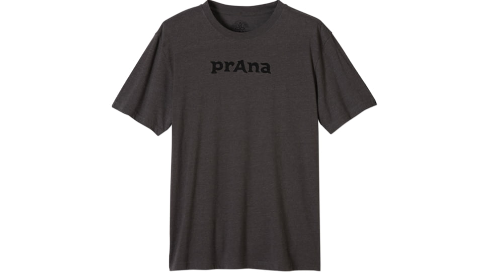 prAna Logo T-Shirt - Men's, Charcoal, Small, M1LOGO316-CHR-S