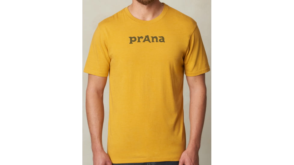 prAna Logo T-Shirt - Men's, Marigold, Large, M1LOGO316-MGD-L