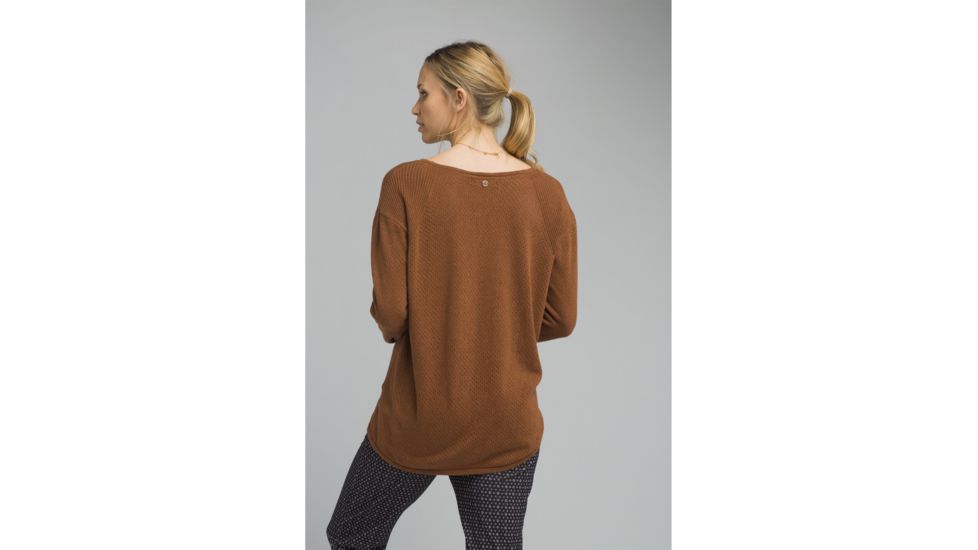 prAna Mainspring Sweater - Womens, Burnt Caramel Heather, Medium, W23180538-BCHT-M