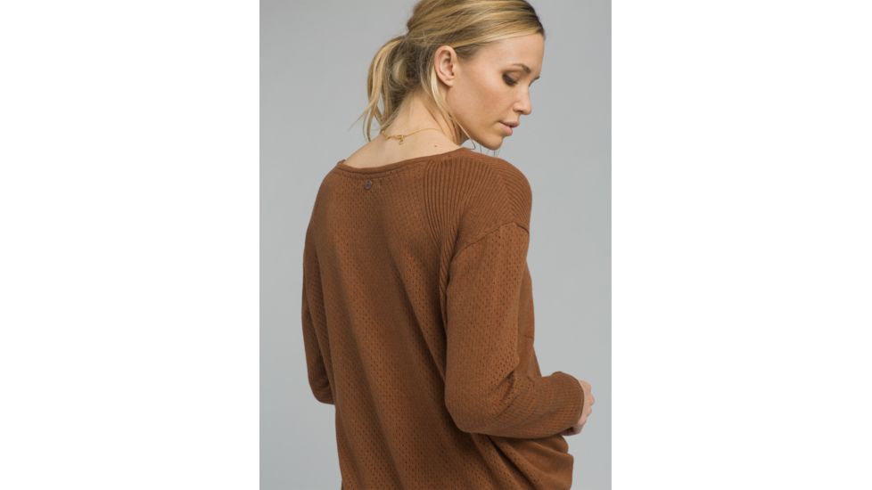 prAna Mainspring Sweater - Women's, Burnt Caramel Heather, Medium, W23180538-BCHT-M
