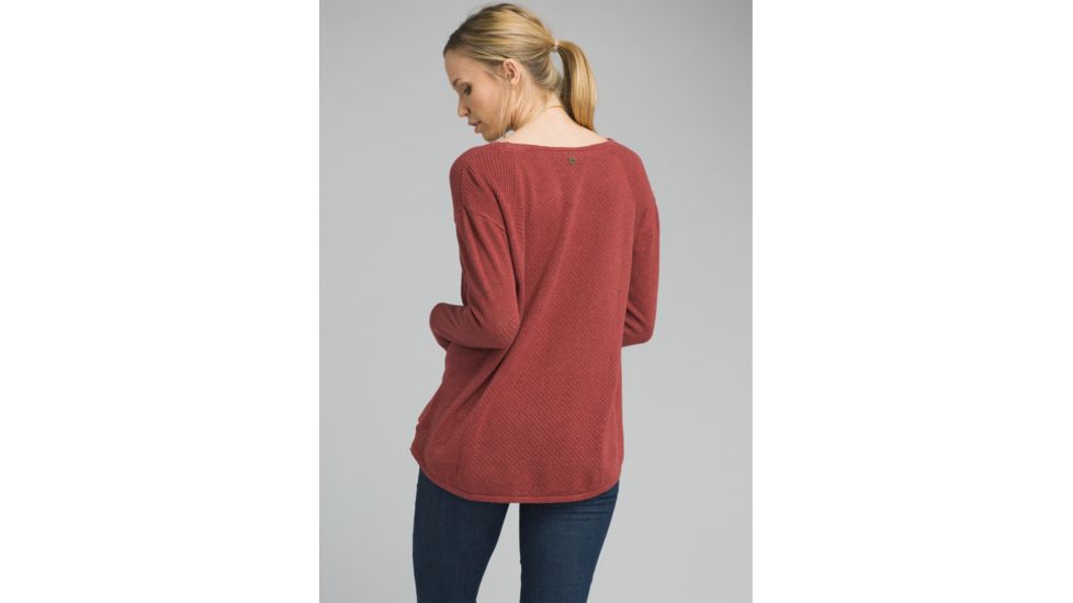 prAna Mainspring Sweater - Womens, Mulled Wine Heather, XSmall, W23180538-MWHT-XS
