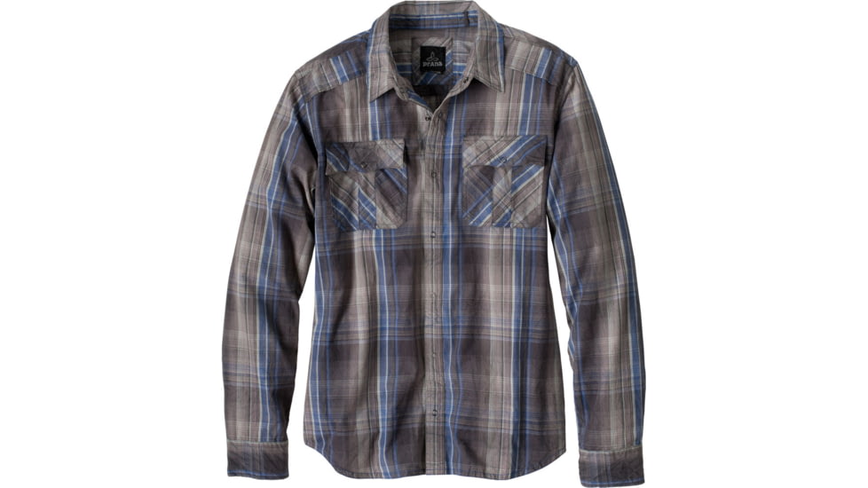 prAna Midas Long Sleeve Shirt - Men's-Charcoal-Large