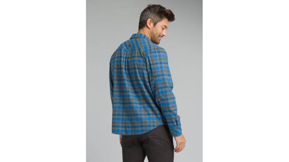 prAna Miki Long Sleeve Flannel Shirt - Mens, Coal, Large, M23181373-COAL-L