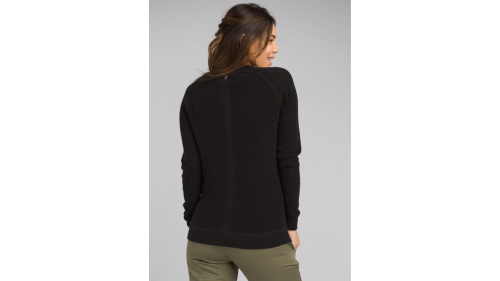 prAna Milani Crew - Womens, Black Heather, Large, W23190868-BKHT-L