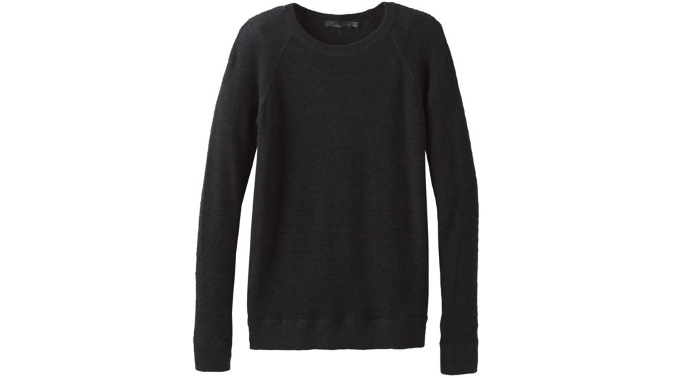prAna Milani Crew - Womens, Black Heather, Large, W23190868-BKHT-L
