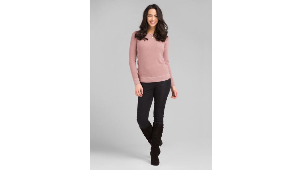 prAna Milani Crew - Womens, Light Mauve Heather, Small, W23190868-LMHT-S