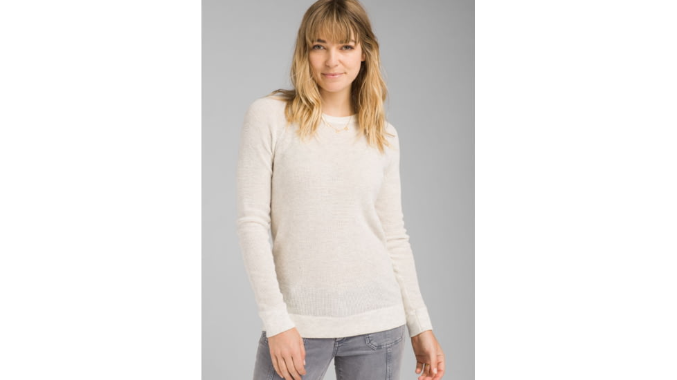 prAna Milani Crew - Womens, Moonlight Heather, Small, W23190868-MLHT-S