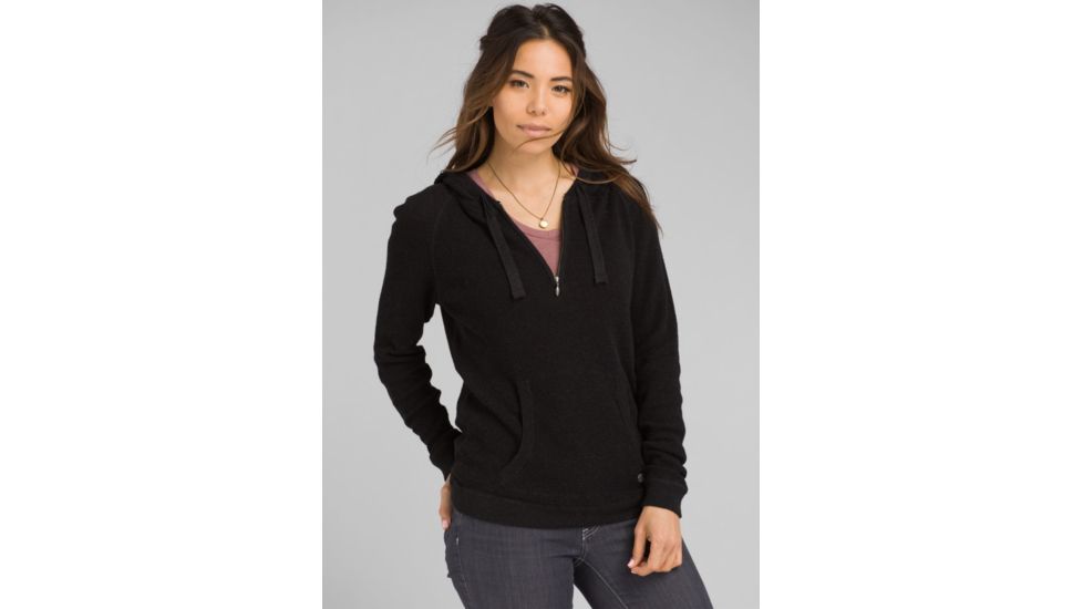 prAna Milani Hoodie - Womens, Black Heather, Large, W23190869-BKHT-L
