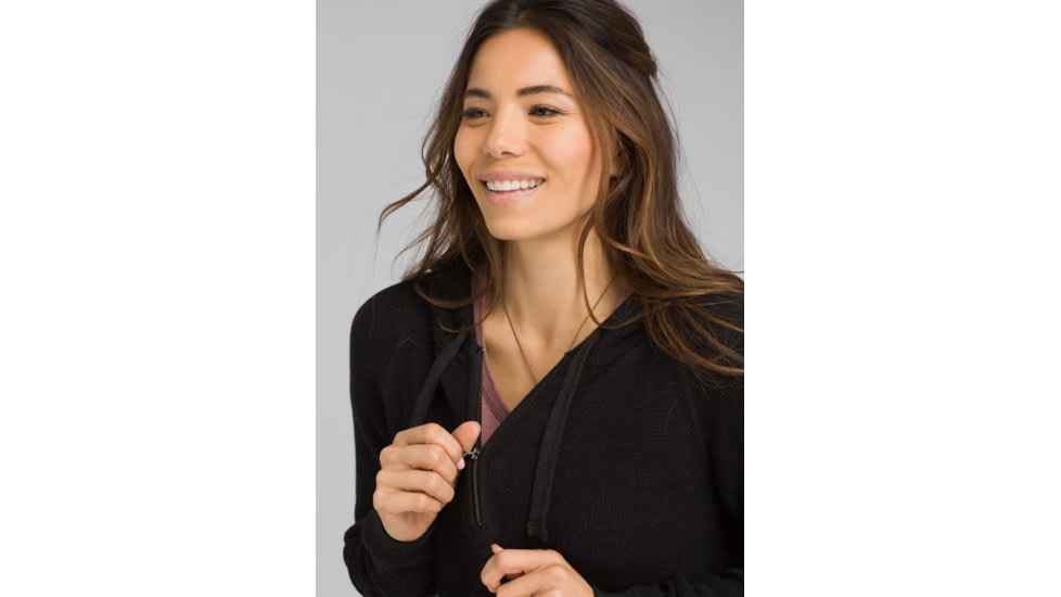 prAna Milani Hoodie - Womens, Black Heather, Large, W23190869-BKHT-L
