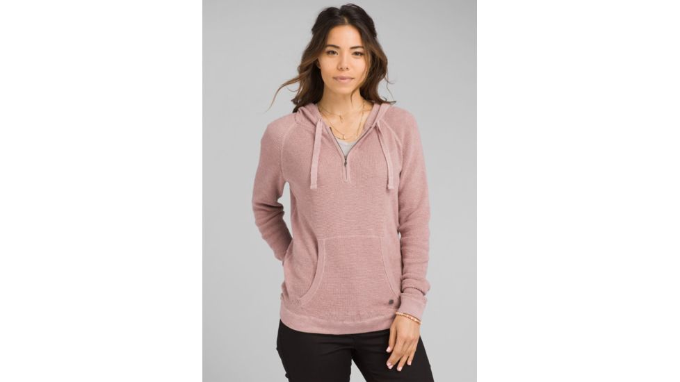 prAna Milani Hoodie - Womens, Light Mauve Heather, Medium, W23190869-LMHT-M