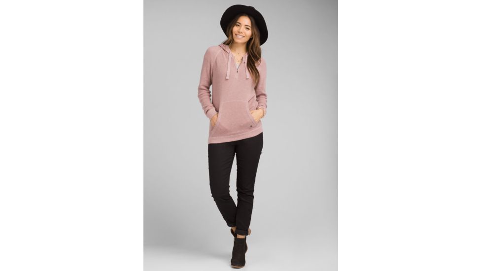 prAna Milani Hoodie - Womens, Light Mauve Heather, Medium, W23190869-LMHT-M